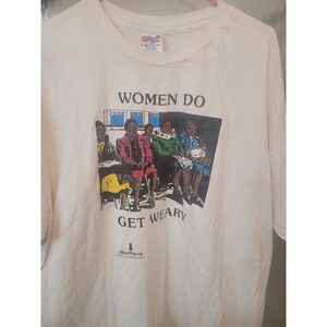Vintage Alice Patrick Women Do Get Weary Single Stitch T-shirt XXL Hanes Hvy Tag